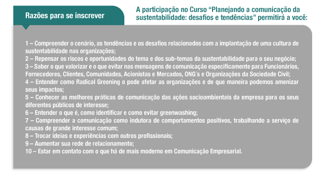 Planejando a Comunicação da Sustentabilidade: desafios e tendências 
