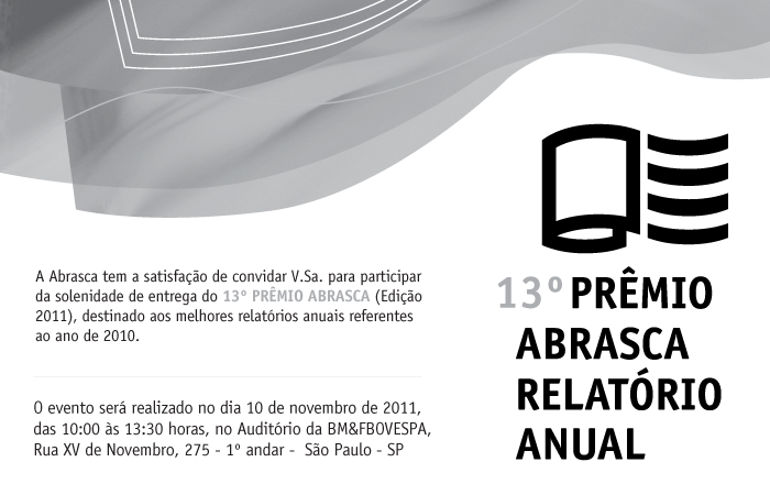 13&ordm; Pr&ecirc;mio Abrasca Relat&oacute;rio Anual