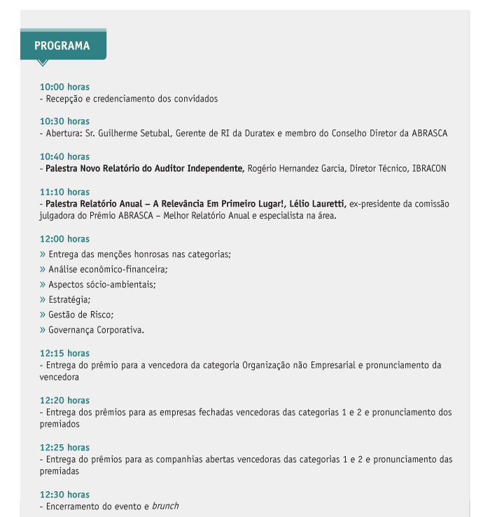 18º Prêmio Abrasca Relatório Anual