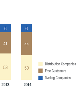 Gráfico Participação de Clientes nas Vendas Físicas (%)