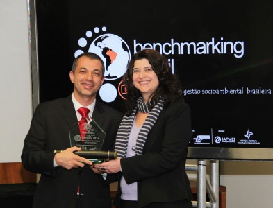 Entrega do prêmio no 12º Ranking Benchmarking