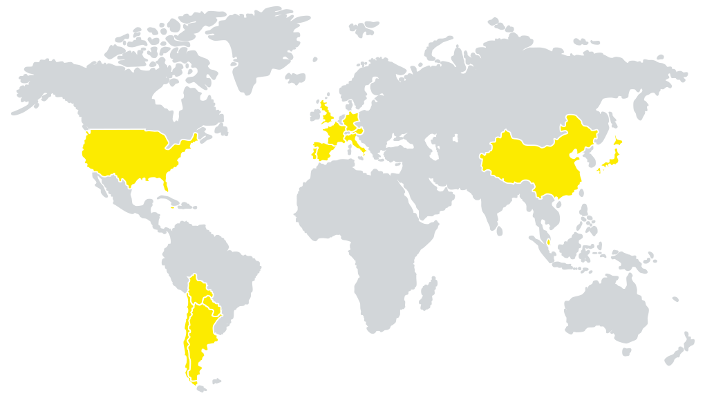 Mapa da Presença internacional do Banco do Brasil